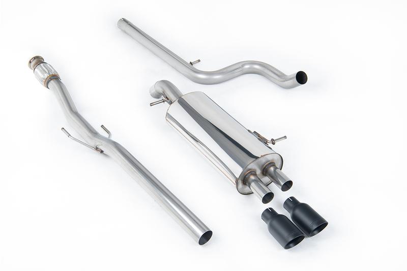Milltek Citroen DS3 1.6 - Non-Resonated (louder) Cat-Back Exhaust System With Cerakote Black Trims photo