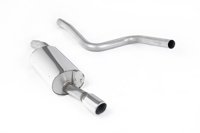Milltek Ford Fiesta MK6 ST 150 - Non-Resonated (Louder) Cat-Back Exhaust System with Single Polished 90mm JET Tip photo