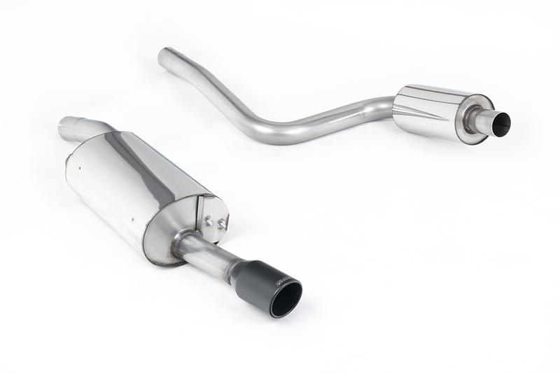 Milltek Ford Fiesta MK6 ST 150 - Resonated (Quieter) Cat-Back Exhaust System with Ceramic Coated Satin Black Trim photo