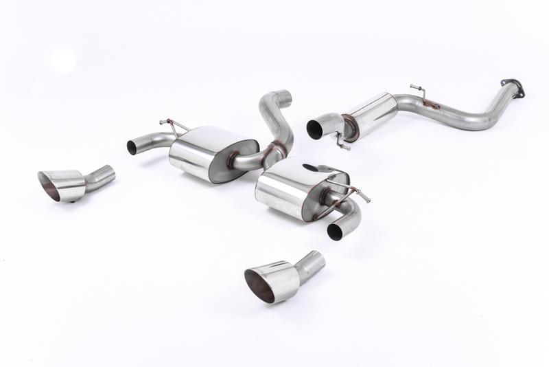 Milltek Ford Focus MK2 RS - Resonated (Quieter) Cat-Back Exhaust System with Dual DTM Trims photo