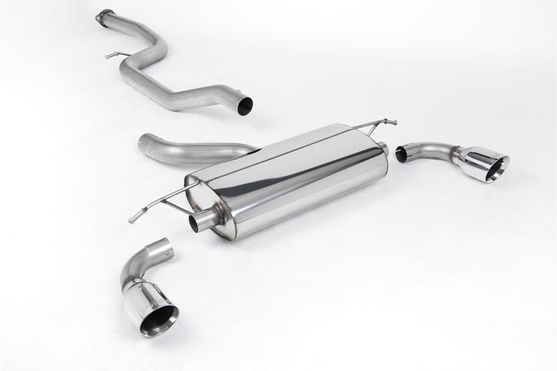 Milltek Ford Focus MK2 ST 225 - Non-Resonated (Louder) Cat-Back Exhaust System with 100mm GT-100 Polished Trims photo