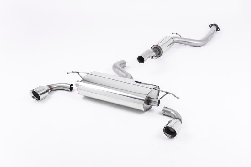 Milltek Ford Focus MK2 ST 225 - Resonated (Quieter) Cat-Back Exhaust System with GT-100 Polished Trims photo
