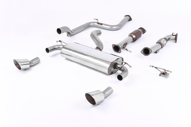 Milltek Ford Focus MK2 RS - Resonated (Quieter) Turbo-Back Exhaust System with 200 CPSI Hi-Flow Sports Catalyst & Dual DTM Trims photo