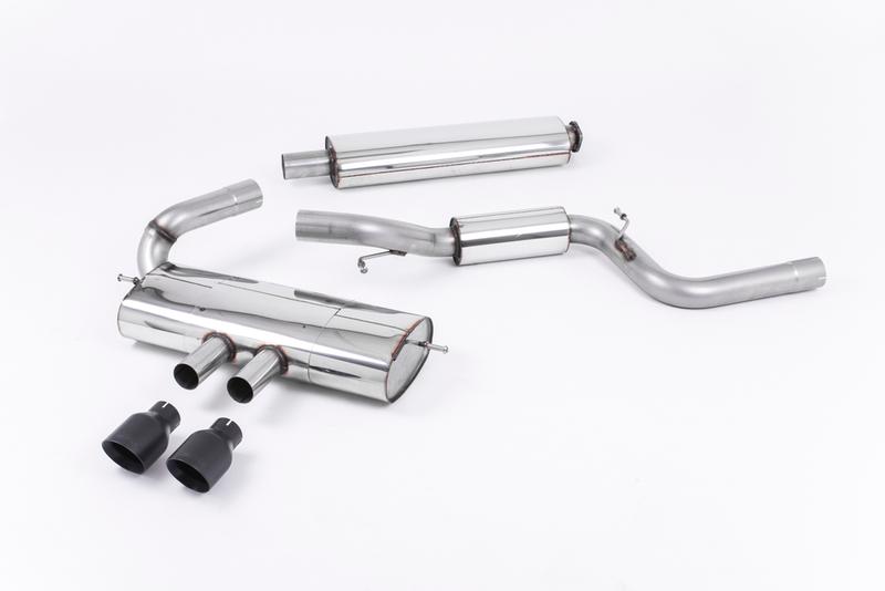 Milltek Ford Focus MK3 ST 5 door Hatchback - Resonated (Quieter) Cat-Back Exhaust System with Black Velvet Tips photo