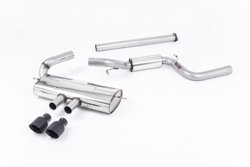 Milltek Ford Focus MK3 ST 5 door Hatchback - Part Resonated Cat-Back Exhaust System with Black Velvet Tips photo