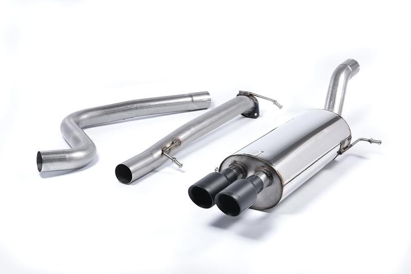 Milltek Non-Resonated (Louder) Cat-Back Race Exhaust System with Cerakote Black Tips photo