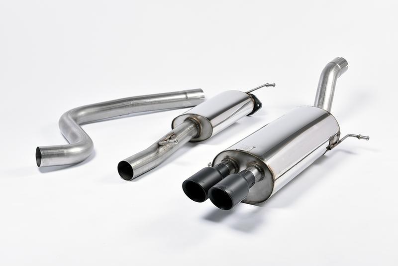 Milltek Resonated (Quieter) Cat-Back Race Exhaust System with Cerakote Black Tips photo