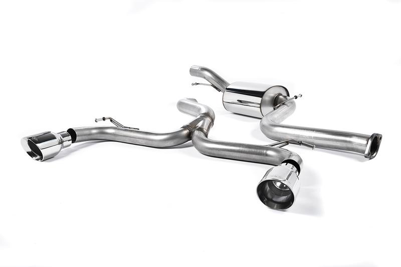 Milltek Ford Focus MK2 ST 225 - Non-Resonated (Louder) Cat-Back Race Exhaust System with Polished GT-100 Trims photo