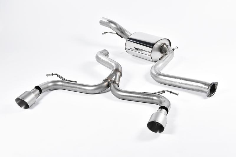 Milltek Ford Focus MK2 ST 225 - Non-Resonated (Louder) Cat-Back Race Exhaust System with Titanium GT-100 Trims photo