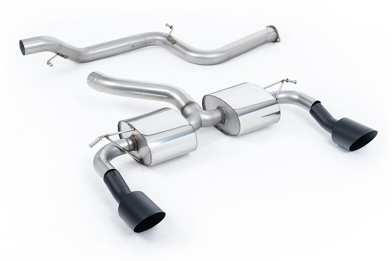 Milltek Ford Focus MK2 RS - Non-Resonated (Louder) Cat-Back Exhaust System with Cerakote Black Trims photo