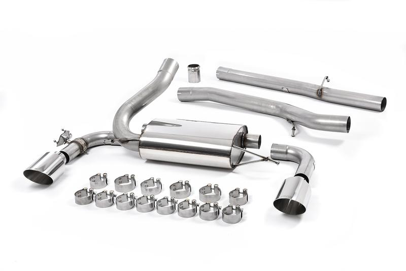 Milltek Ford Focus MK3 RS - Non-Resonated (Louder) Cat-Back Exhaust System with Polished GT-115 Trims photo
