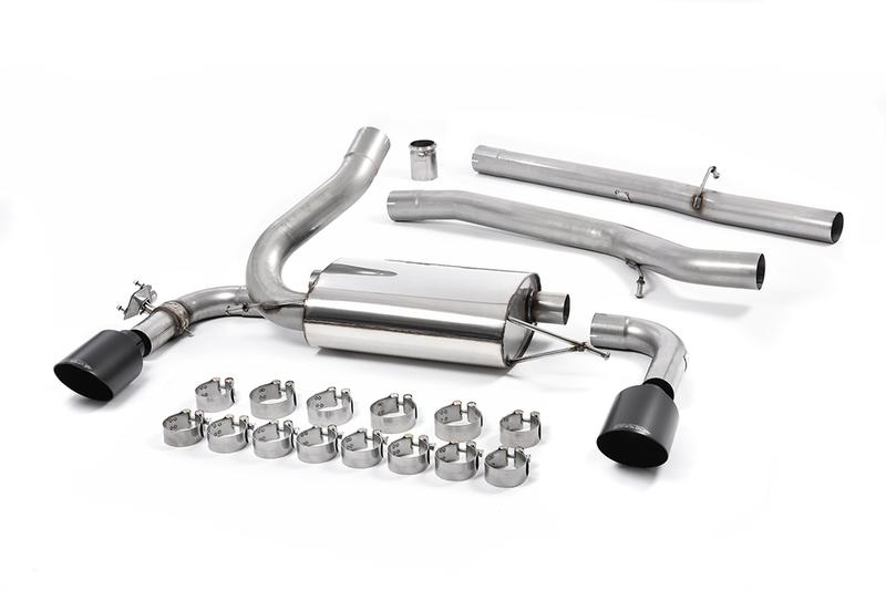 Milltek Ford Focus MK3 RS - Non-Resonated (Louder) Cat-Back Exhaust System with  Cerakote GT-115 Trims photo