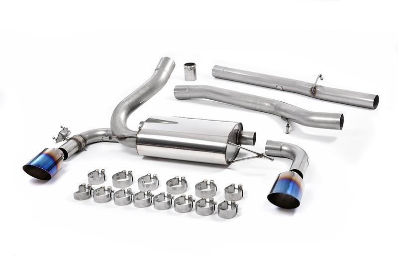 Milltek Ford Focus MK3 RS - Non-Resonated (Louder) Cat-Back Exhaust System with Burnt Titanium GT-115 Trims photo
