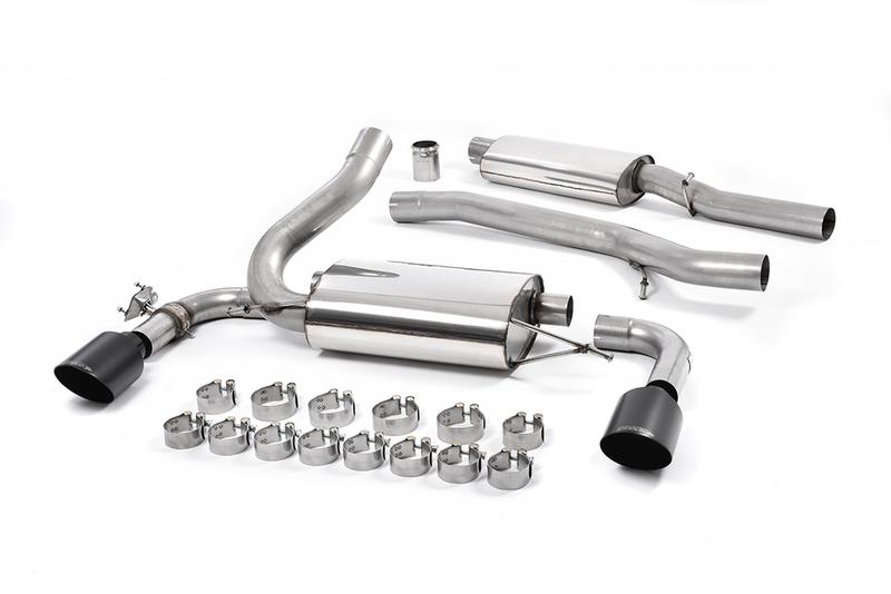 Milltek Ford Focus MK3 RS - Resonated (Quieter) Cat-Back Exhaust System with Cerakote Black GT-115 Trims photo