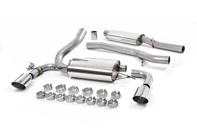 Milltek Ford Focus MK3 RS - Resonated (Quieter) Cat-Back Exhaust System with Polished GT-115 Trims photo