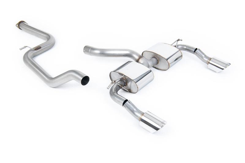 Milltek Ford Focus MK2 RS - Non Resonated (Louder) Race Cat-Back Exhaust System with DTM Polished Trims photo