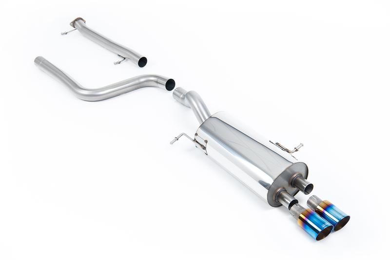 Milltek Non-Resonated (Louder) Cat-Back Exhaust System with Burnt Titanium Tips photo