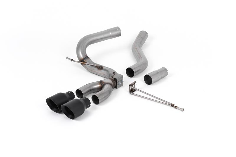 Milltek Ford Focus MK3 ST Diesel - Cat-Back Exhaust System with Cerakote Black GT-100 Trims photo