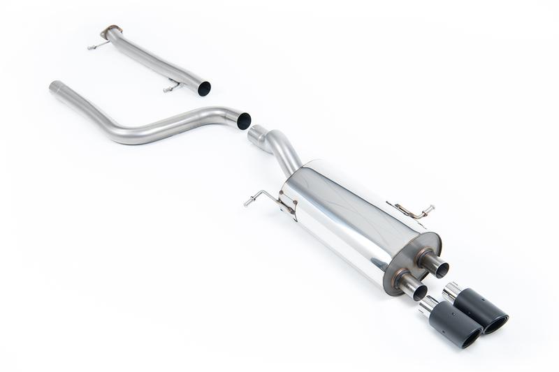 Milltek Non-Resonated (Louder) Cat-Back Exhaust System with Carbon Jet-80 Trims photo