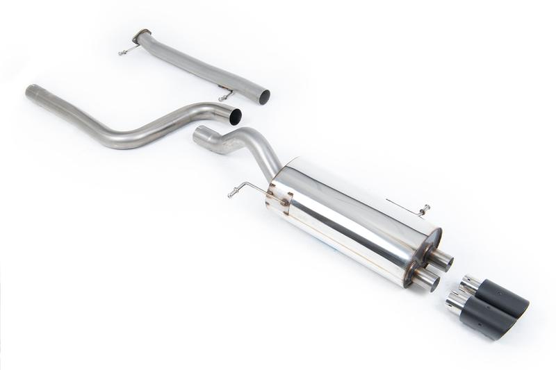 Milltek Non-Resonated (Louder) Cat-Back Race Exhaust System with Carbon Jet-80 Trims photo