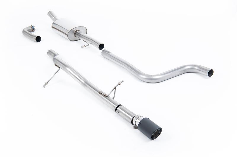 Milltek Ford Fiesta MK8 1.0T ST Line (Non GPF Models) - Non-Resonated (Louder) Cat-Back Exhaust System with Jet-90 Carbon Trim photo