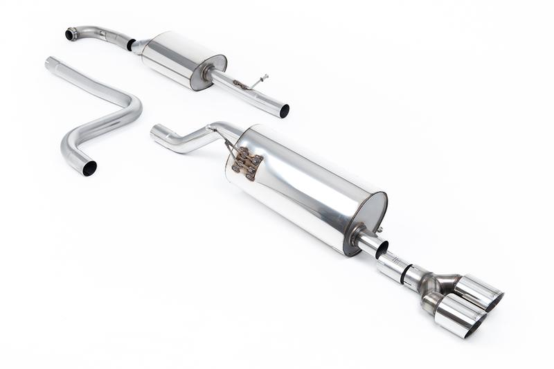 Milltek Ford Fiesta MK8 1.0T ST Line (Non GPF Models) - Resonated (Quieter) Cat-Back Exhaust System with Twin GT-90 Polished Trims photo