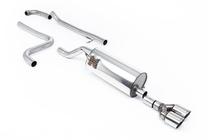 Milltek Ford Fiesta MK8 1.0T ST Line (Non GPF Models) - Road+ Cat-Back Exhaust System with Twin GT-90 Polished Trims photo