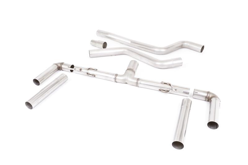 Milltek Ford Focus MK4 ST Estate/Wagon - Race (Louder) GPF Back Exhaust System with Burnt Titanium GT-115 Trims photo