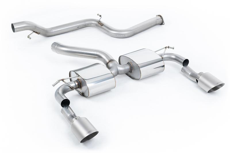 Milltek Ford Focus MK2 RS - Non-Resonated (Louder) Cat-Back Exhaust System with Titanium GT-115 Trims photo
