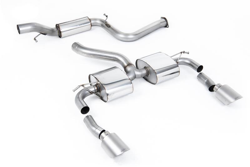Milltek Ford Focus MK2 RS - Resonated (Quieter) Cat-Back Exhaust System with GT-115 Titanium Trims photo