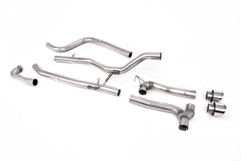 Milltek Ford Fiesta MK8 1.0T ST Line (Non GPF Models) Dual Outlets - Non Resonated (Louder) Dual Outlet Exhaust System with Polished GT-100 Trim (Requires Maxton Diffuser) photo