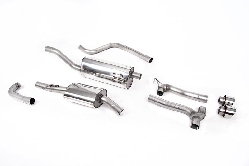 Milltek Ford Fiesta MK8 1.0T ST Line (Non GPF Models) Dual Outlets - Resonated (Quieter) Dual Outlet Exhaust System with Polished GT-100 Trims (Requires Maxton Diffuser) photo