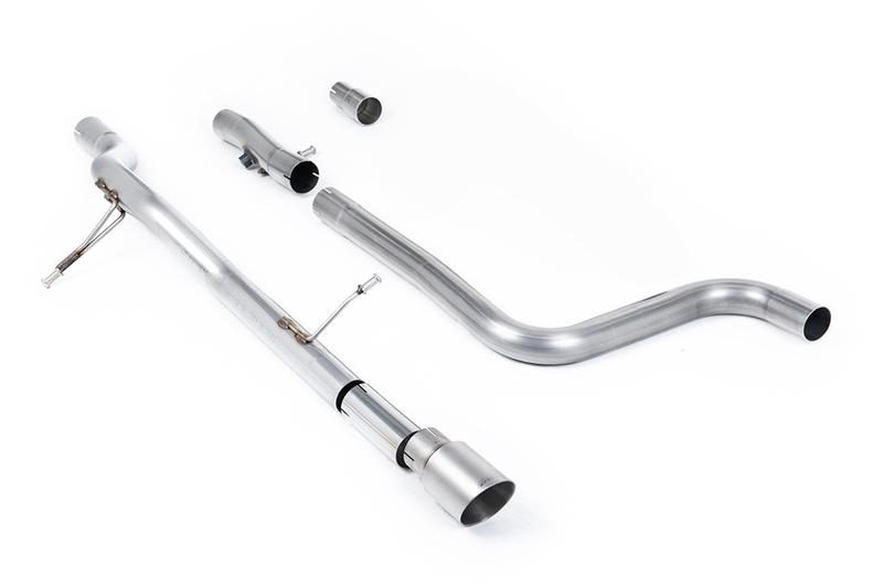 Milltek Ford Fiesta MK8 1.0T ST Line (GPF Models) - Non-Resonated (Louder) GPF/OPF Back with Brushed Titanium GT-90 Trim photo