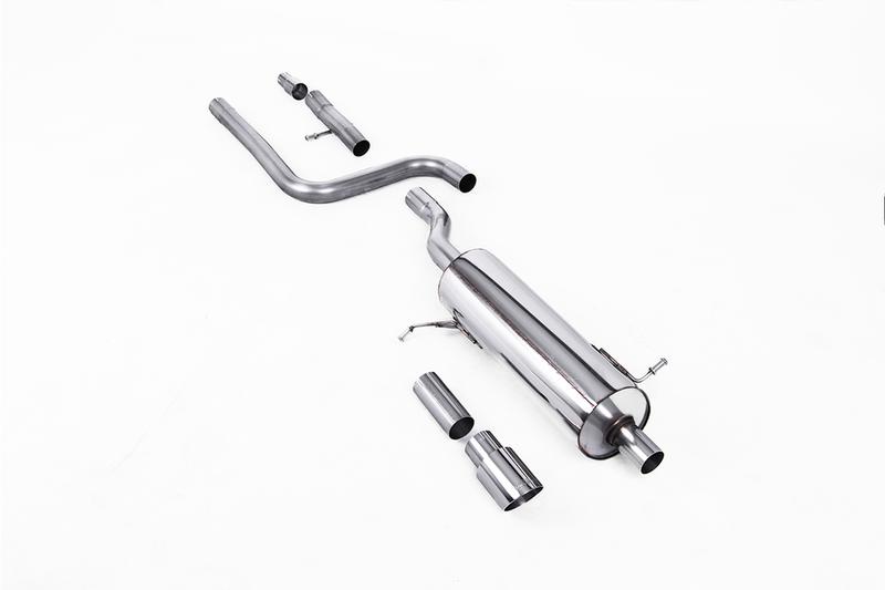 Milltek Ford Fiesta MK8 1.0T ST Line (GPF Models) - Resonated (Quieter) GPF/OPF Back with Polished GT-90 Trim photo