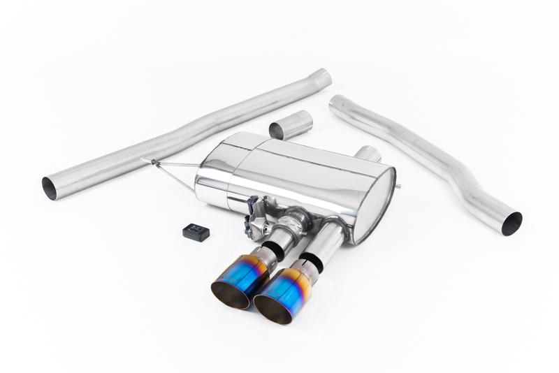 Milltek Mini Cooper S F56 - Valved & Non-Resonated (Louder) Cat-Back Exhaust System with Burnt Titanium Tips photo