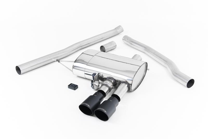Milltek Mini Cooper S F56 - Valved & Non-Resonated (Louder) Cat-Back Exhaust System with Cerakote Black Tips photo