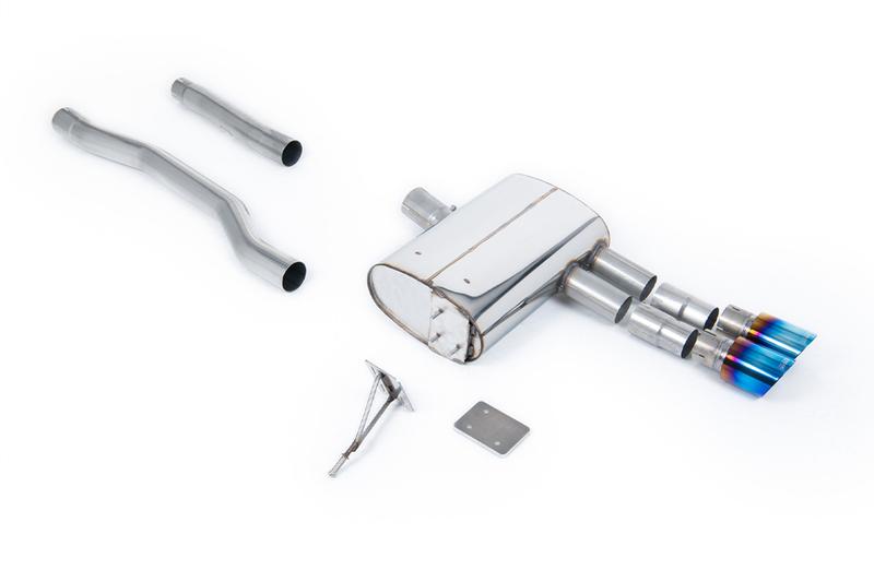 Milltek Mini Cooper S F55 (LCI Only) - GPF/OPF Back Exhaust System with Burnt Titanium GT-90 Trims photo