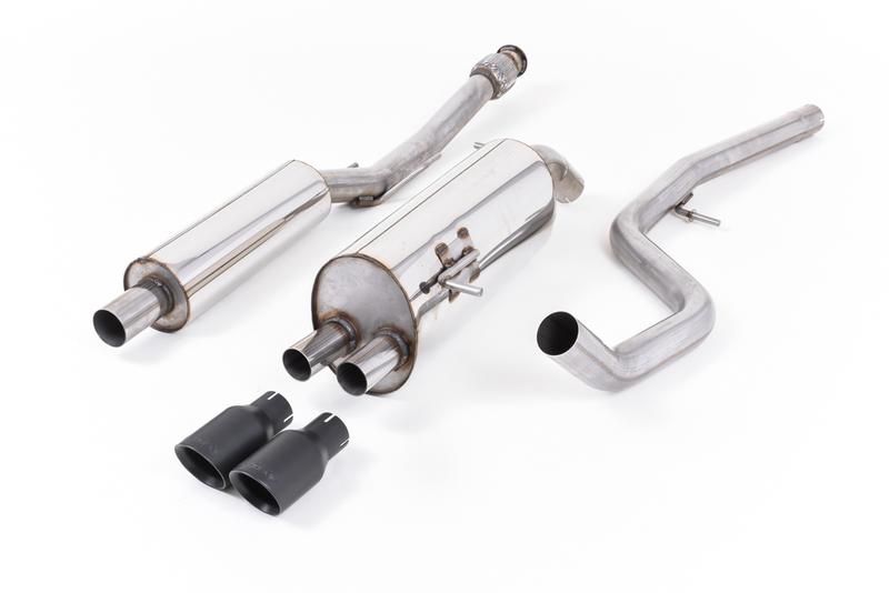 Milltek Peugeot 208 GTi - Resonated (Quieter) Cat-Back Exhaust System with Cerakote Black Trims photo