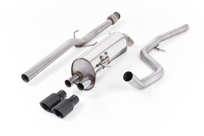 Milltek Peugeot 208 GTi - Non-Resonated (Louder) Cat-Back Exhaust System with Cerakote Black Trims photo