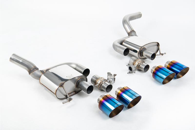 Milltek Rear Silencer(s) - Valved Rear Silencers with Burnt Titanium GT-115 Trims photo