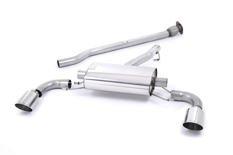 Milltek Toyota GT86/Subaru BRZ - Non-Resonated (Louder) Secondary Cat-Back Exhaust System with Polished GT-115 Trims photo