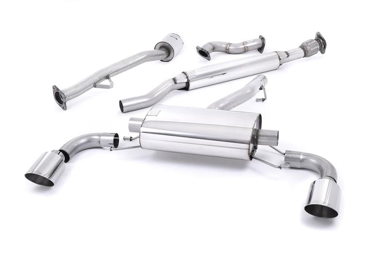 Milltek Toyota GT86/Subaru BRZ - Resonated (Quieter) Primary Cat-Back Exhaust System with Polished GT-115 Trims photo