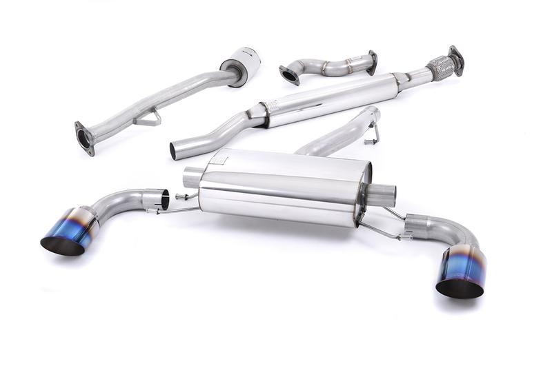 Milltek Toyota GT86/Subaru BRZ - Resonated (Quieter) Primary Cat-Back Exhaust System with Burnt Titanium Trims photo
