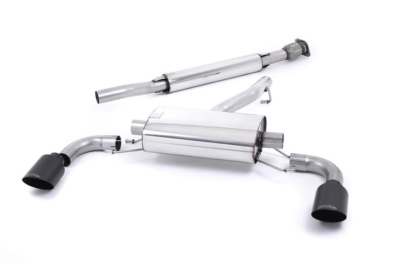 Milltek Toyota GT86/Subaru BRZ - Resonated (Quieter) Secondary Cat-Back Exhaust System with Ceramic Black Trims photo