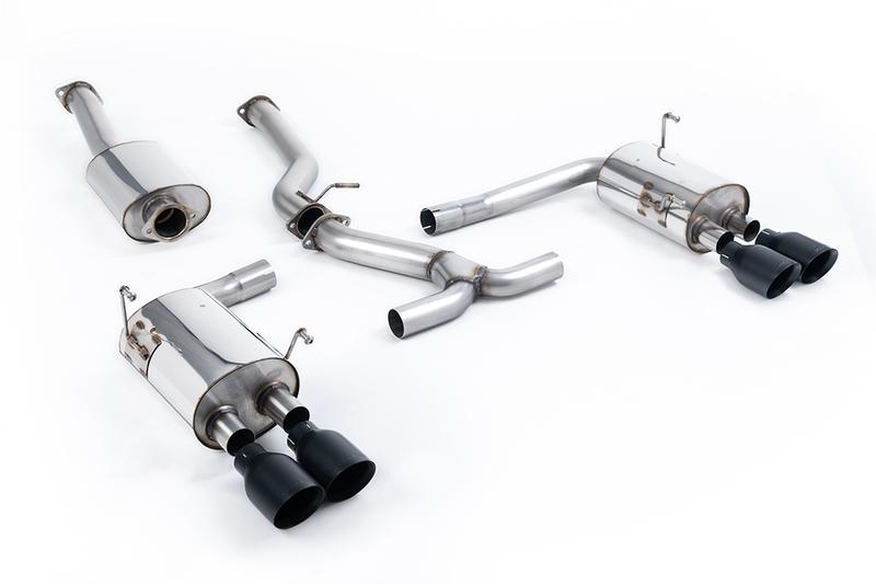 Milltek Subraru Impreza WRX & STi (2014 - 2021) - Resonated (Quieter) Cat-Back Exhaust System with Cerakote Black GT-100 Tips - EC Approved photo