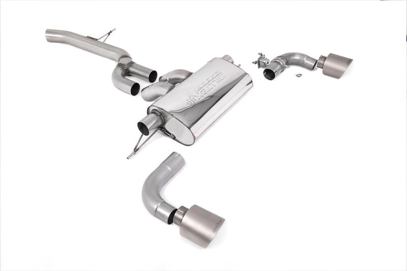 Milltek GPF/OPF Back Exhaust System with GT-115 Brushed Titanium Trims photo