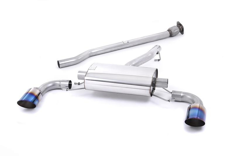 Milltek Toyota GR86 - Non-Resonated (Louder) Cat Back with Burnt/Blue Titanium Tips photo
