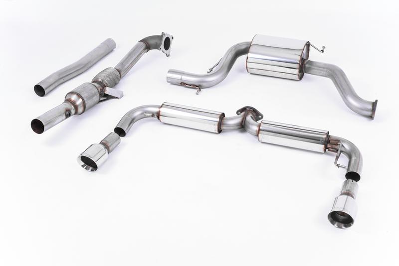 Milltek VW Golf Mk6 GTi Edition 35 - Resonated (Quieter) Turbo-Back Exhaust System with Hi-Flow Sports Catalyst & Polished Trims photo
