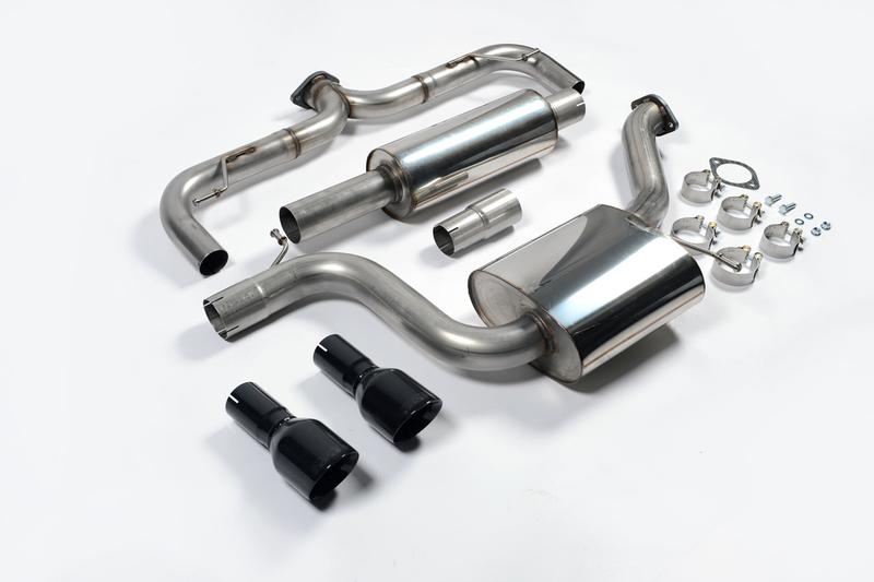 Milltek VW Golf GTI Mk7 Non-Resonated (Louder) Cat-Back Exhaust System with Matt Black Tips photo