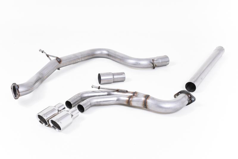 Milltek VW Golf GTD Mk7 - Non-Resonated (Louder) Cat-Back Exhaust System with Polished Tips photo